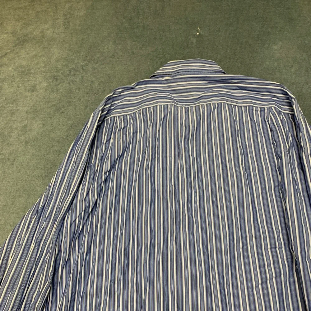Banana Republic Shirt Mens XL Blue White Striped Cotton Streetwear Button Up